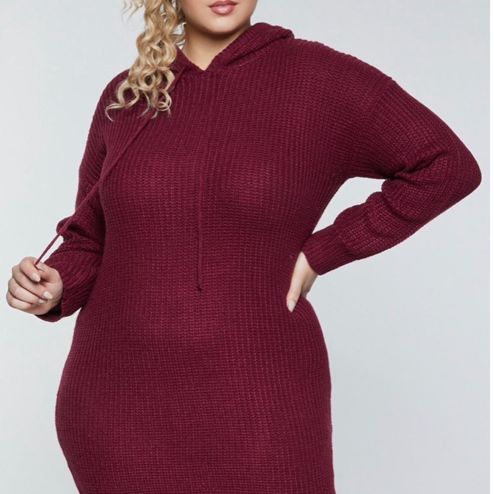 Rainbow Hooded Sweater Dress